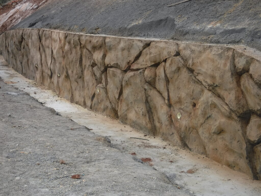 Carved Retaining Wall