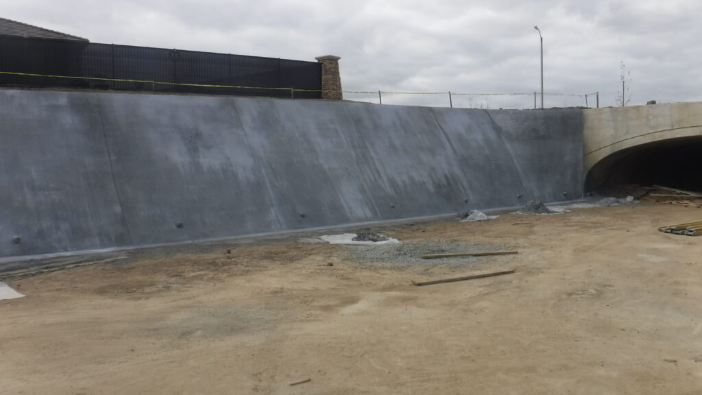 warped wing walls with shotcrete